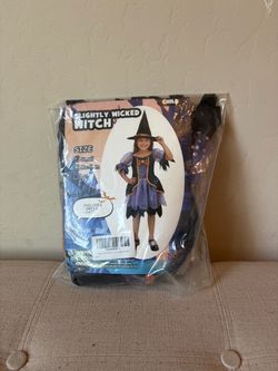 slightly wicked  witch girls Halloween costume size S