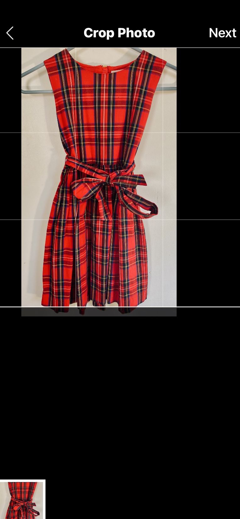 Girls plaid crewcuts Dress size 8
