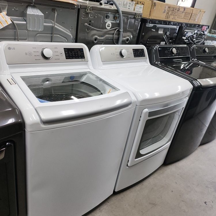 LG Set  Top Load Washer And Dryer Smart New White 