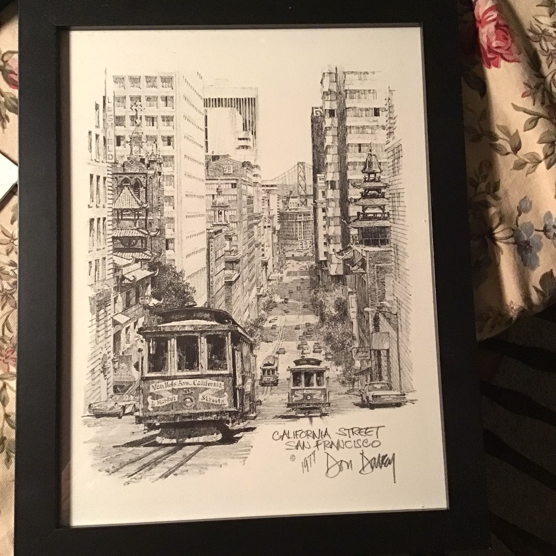Don Davey 「California St San Francisco」 Don Davey Signed Art Print California Street San Francisco 5