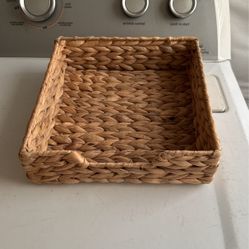 Beautiful Wicker Tray Kitchen Bathroom Living Room Organization Basket Home decor  Storage 