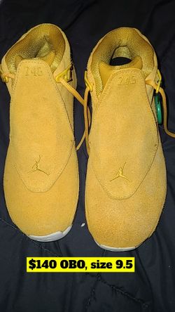 Nike Air Jordan 18 Retro Yellow Ochre Suede 2018 AA2494-701, Size 9.5, $140 OBO, pickup only