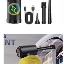 Compressed Air Duster -Mini Blower Turbo Fan,130000RPM Cordless Electric Air Duster For Keyboard Cleaning,No Canned,Jet Dry Blower Air Blower For Hom
