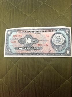 1954 -10 PESOS MEXICO BILL