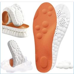2026 New Steppers Insoles for Men and Women, Cloud Memory Foam Super Soft, Relieve Foot Pain, Day-Long Comfort, Anti-Fatigue & Shock Absorption (Orang