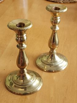 Pair of Vintage Brass Candlesticks