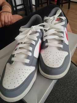 Nike Dunk Low Grey White Red Sneakers