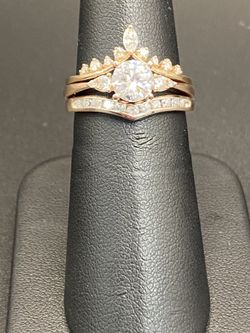 14kt Rose Gold Natural Diamond Wedding Set 