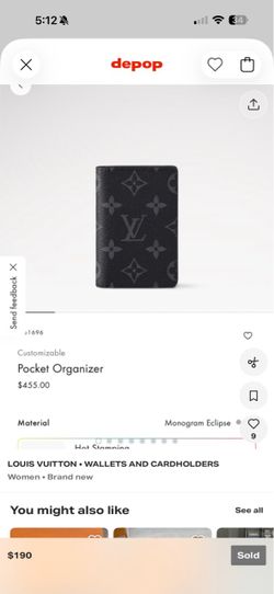 Authentic Louis Vuitton pocket organizer Brand new with box and dustbag