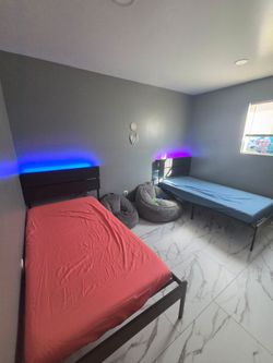 Bed frame twin with rgb new