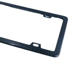 Brand New 1PCS 100% Real Carbon Fiber License Plate Frame Tag Cover Original 3K With Free Caps