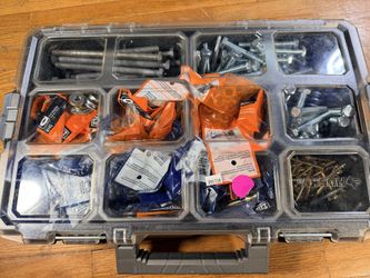 Everbilt Hardware Lot Screws Bolts Washers with Husky Parts Organizer Case