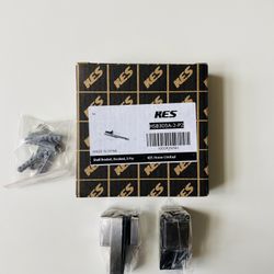 KES Shelf Brackets. Brushed finish. 2 Pcs. Ideal to put glass on. Or any other kind of shelf. New. Still sealed in original packaging. 3 for $30.