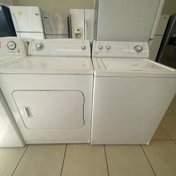 WHIRLPOOL SET WASHER AND DRYER WHITE 