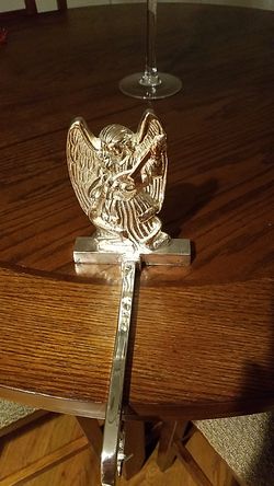 Slightly used stocking hanger