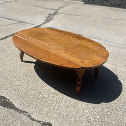 solid wood drop leaf coffee table 