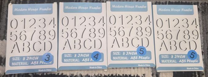 Modern 8” Floating House Numbers – Black (Brand New)