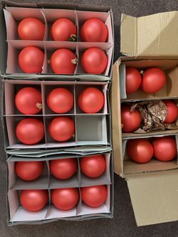 23 Orange Large Christmas Ornaments 