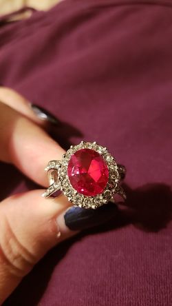 Red stone sz 6.5 ring