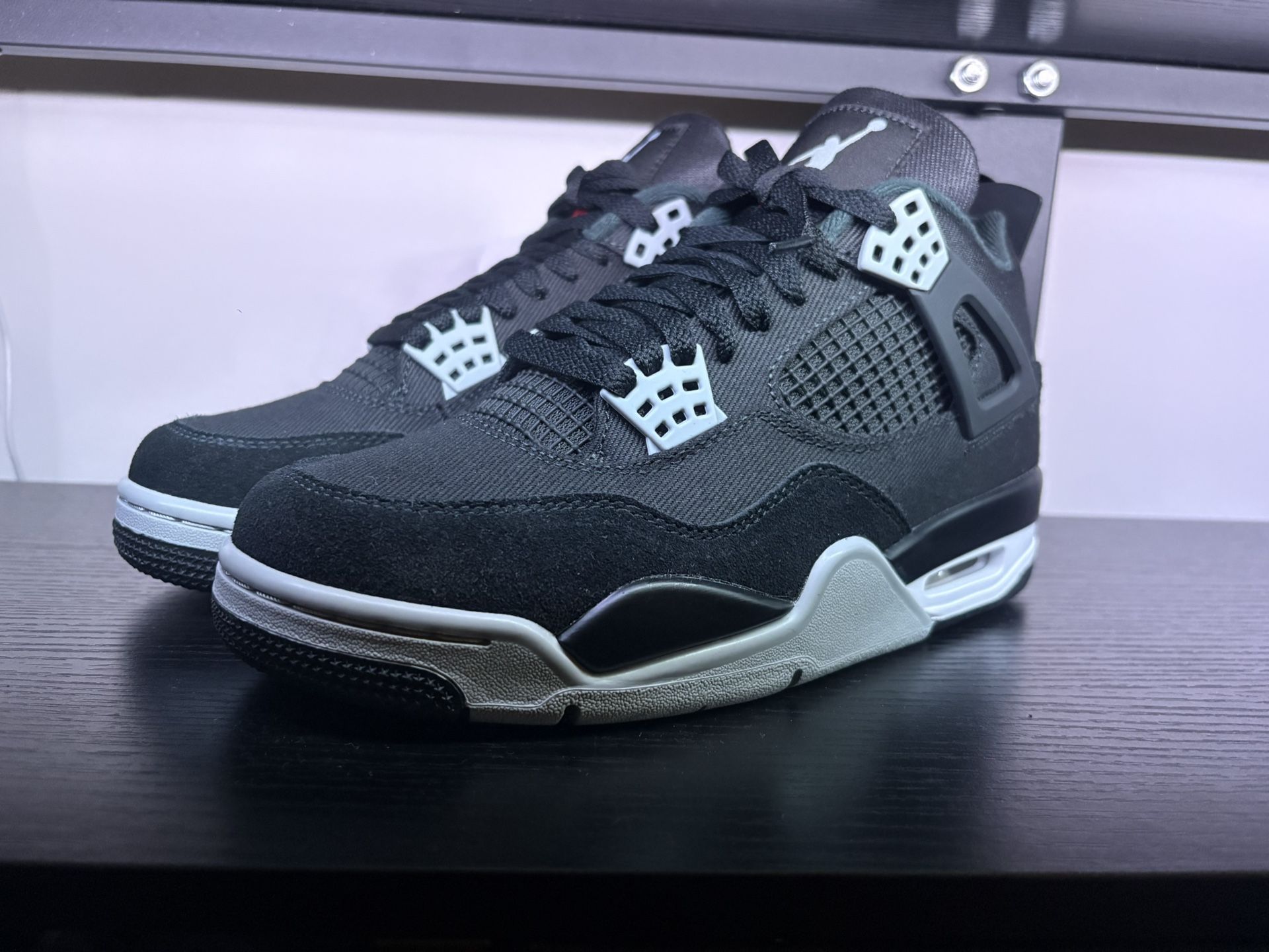 Jordan 4 Black Canvas Size 11.5 And 7