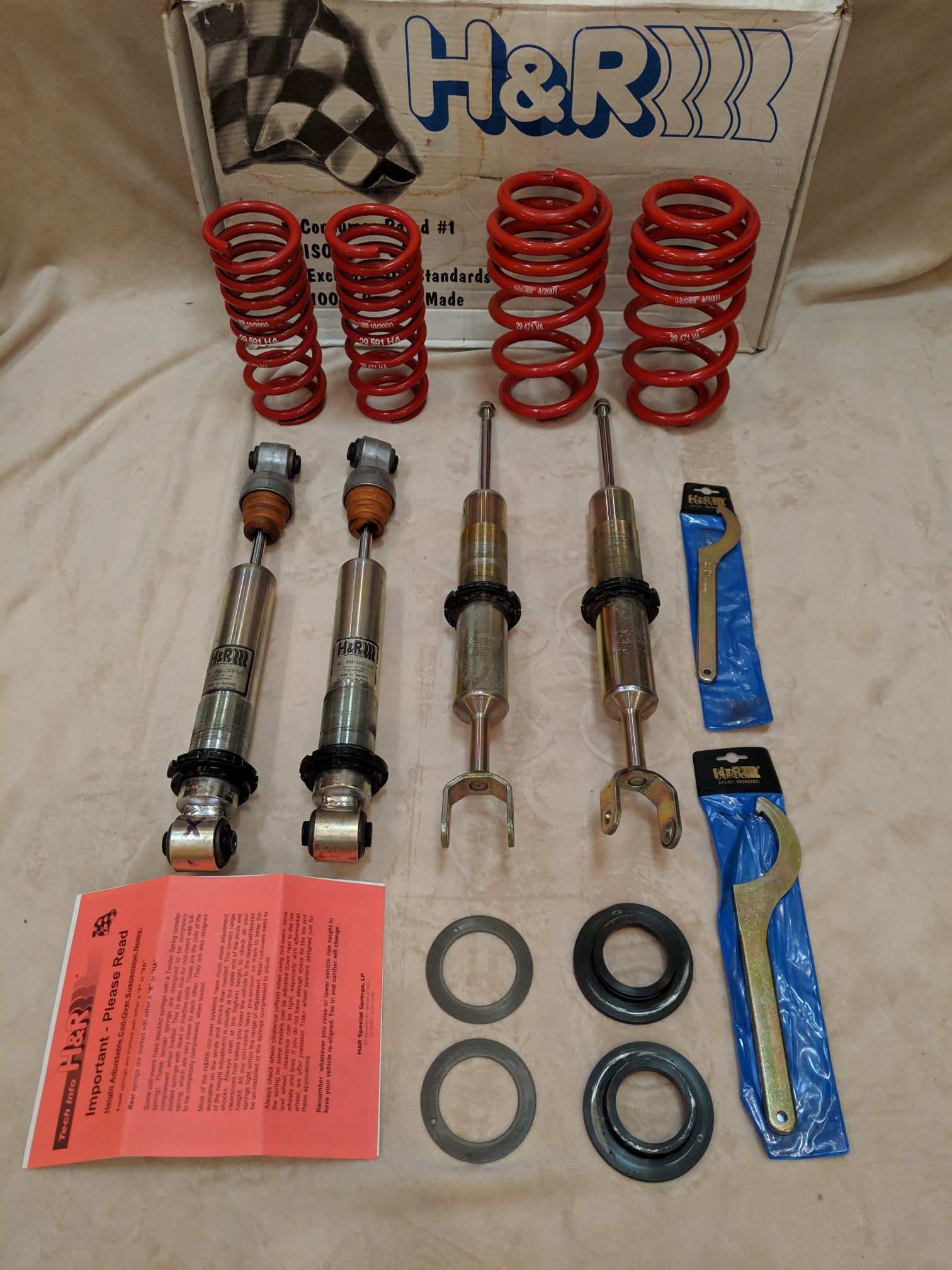 H&R Coilovers 2000-2002 Audi S4 2.7T V6 B5 29471-1