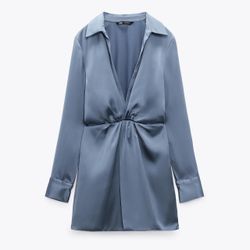 (S) Zara Satin Robe Dress