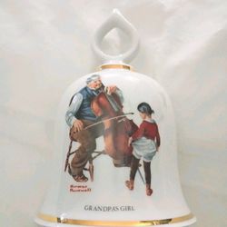 Danbury Mint Norman Rockwell Grandpa's Girl Bell 1979 Porcelain W. Germany