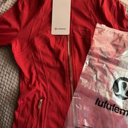 Lululemon Define Red Gold Zip