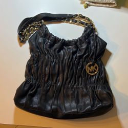 Black Leather Michael Kors Purse