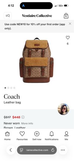 Coach Signature Shearling Backpack