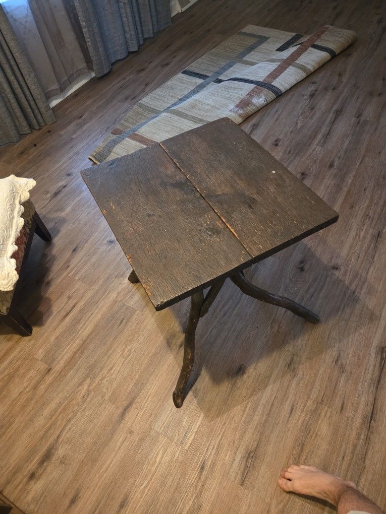 Handmade wooden side table