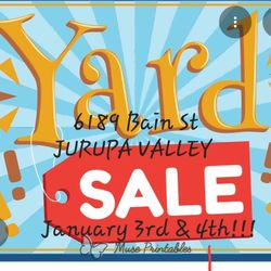 🍃AMAZING YARD SALE JAN 3RD & 4TH🪴