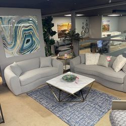 Carmel Bouclé Teddy Sherpa Living Room Set / 2pc  Muebles de Sala