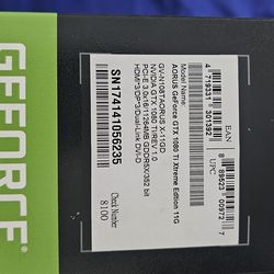 Gigabyte AORUS GTX 1080 Ti Xtreme Edition 11GB - Untested, Original Box, Local Pickup