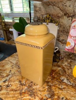 Gracious Goods ceramic large canister GG Collection