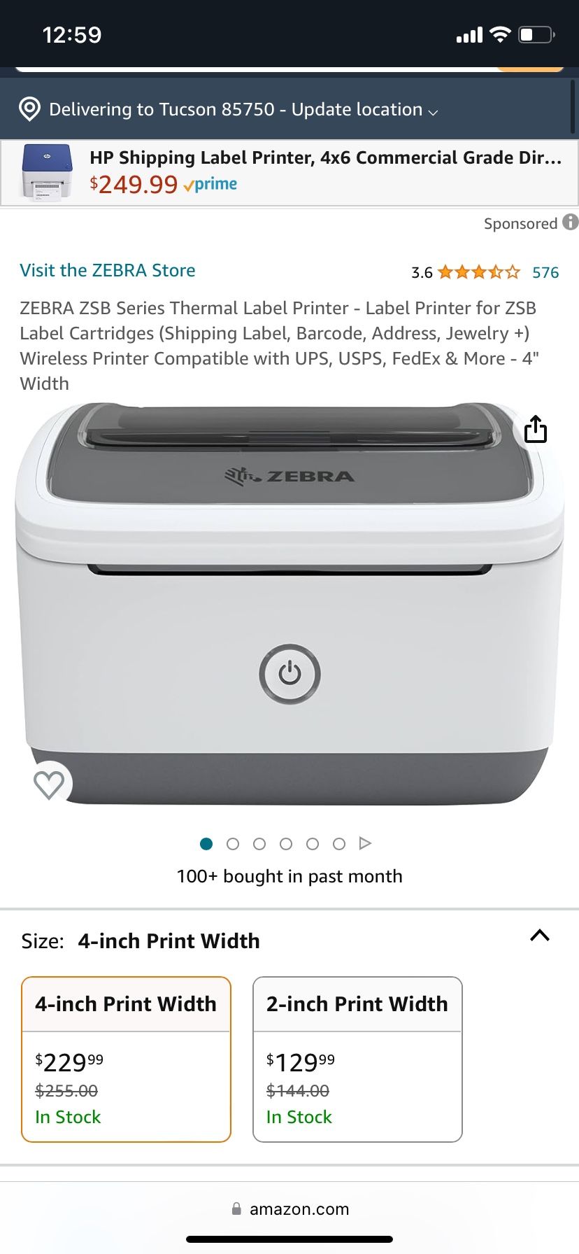 Zebra Label Printer ZSBDP14 for Sale in Tucson, AZ OfferUp