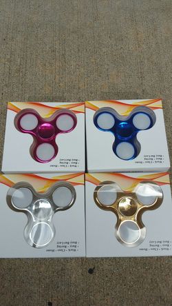 Led Light up Metallic Fidget Spinners 3 led Modes