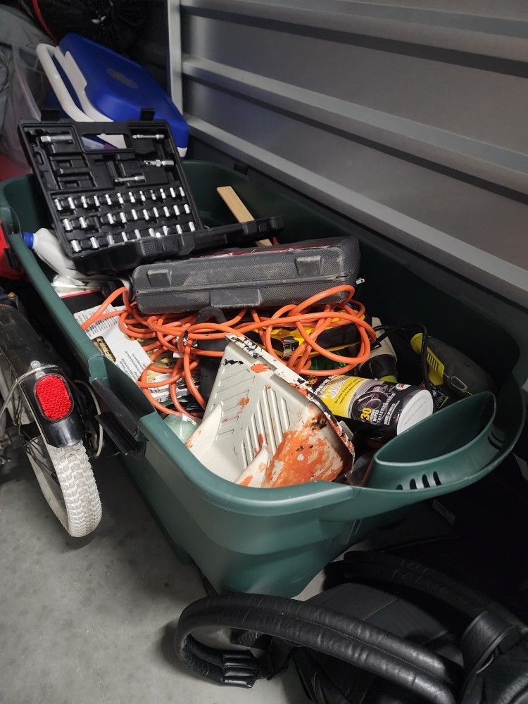 Box Of Handyman Tools And Supplies