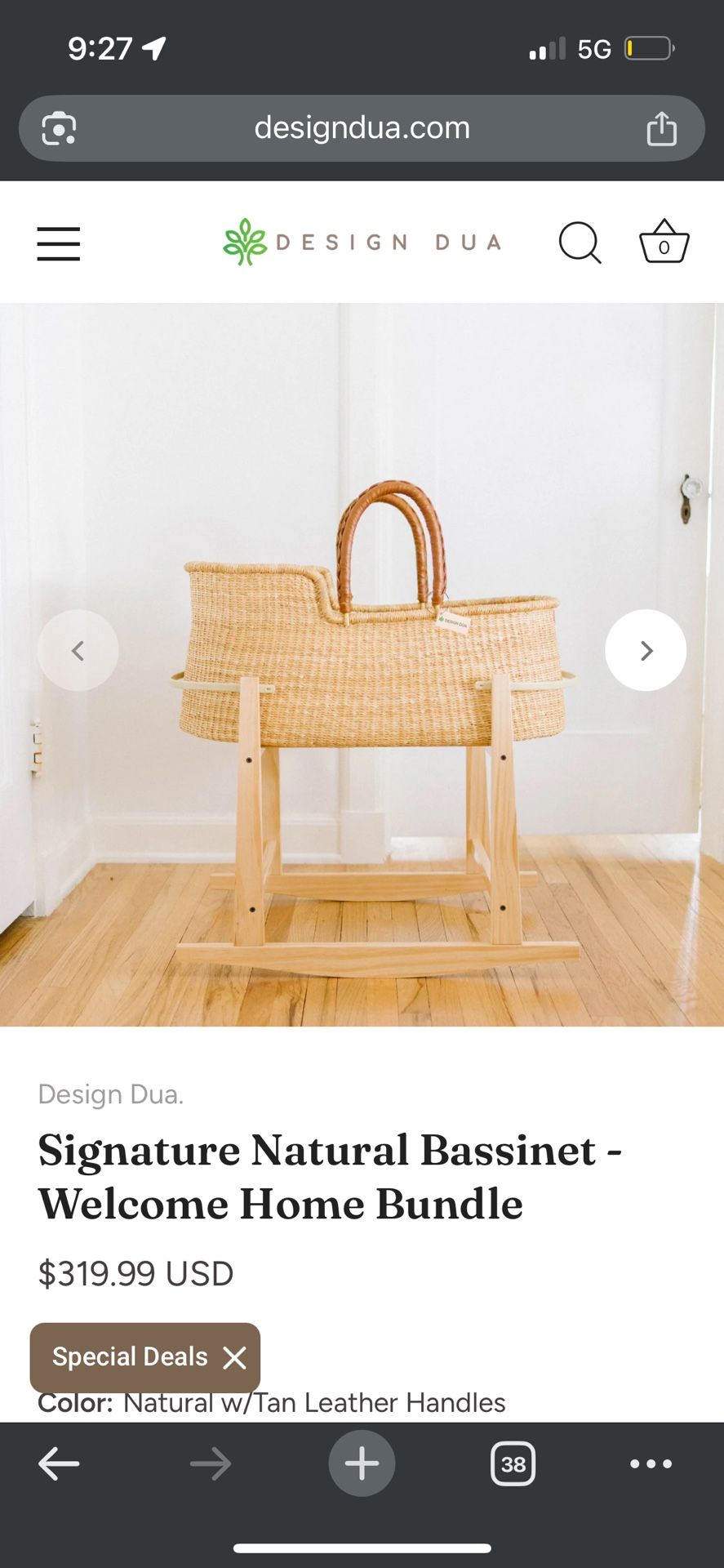 Wicker & Wood Bassinet