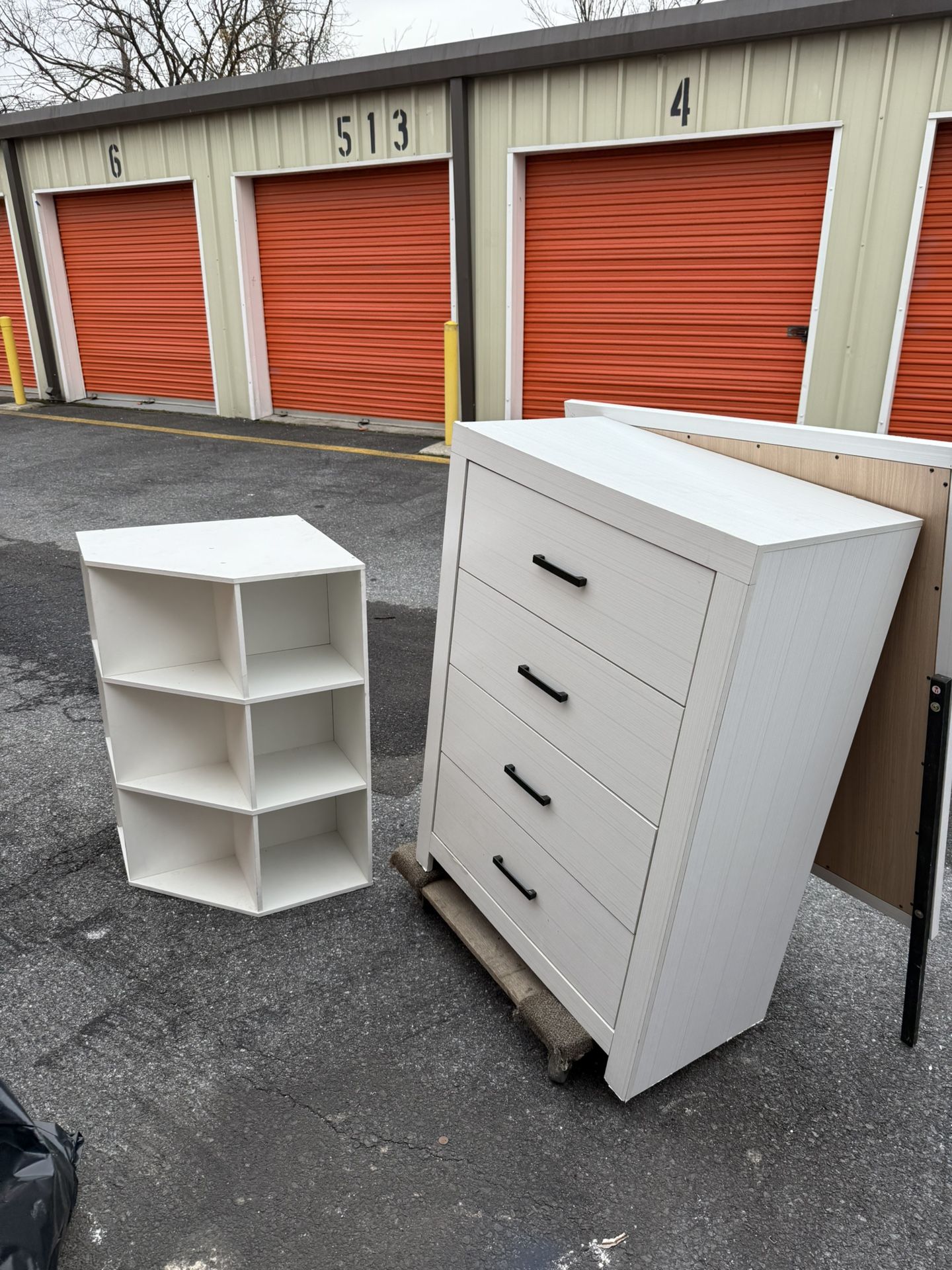 4 drawer dresser, 3-Shelf Corner Cabinet Mirror 39”1/2X39”g1/2 inches