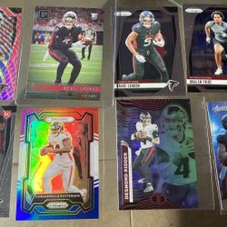 8 card Atlanta Falcons lot Drake London Rc Kyle Pitts Desmond Ritter . Etc Prizm pink Chronicles Illusions By Storm Red White & Blue etc .