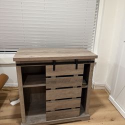Rustic Wood Cabinet Storage 