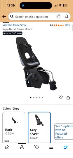 Thule Yepp Nexxt Maxi Frame Mount Child Bike Seat