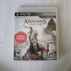 Assassins Creed 3 For PS3