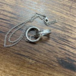 Tiffany &co 1837 Sterling Silver Rings Necklace 