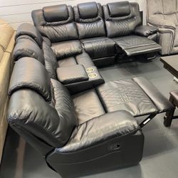 COMFY SANTIAGO RECLINING SOFA AND LOVESEAT SET ON SALE ONLY $999. IN STOCK SAME DAY DELIVERY 🚚 EASY FINANCING 