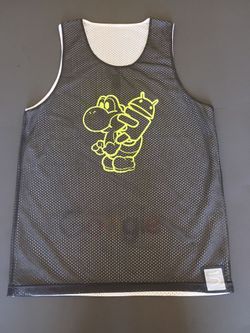 ✅ Yoshi x Android Reversible Mesh Tank Top - Size S | EPIC Gamer Jersey! 🔥