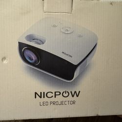 LED Projector With Screen NICPOW