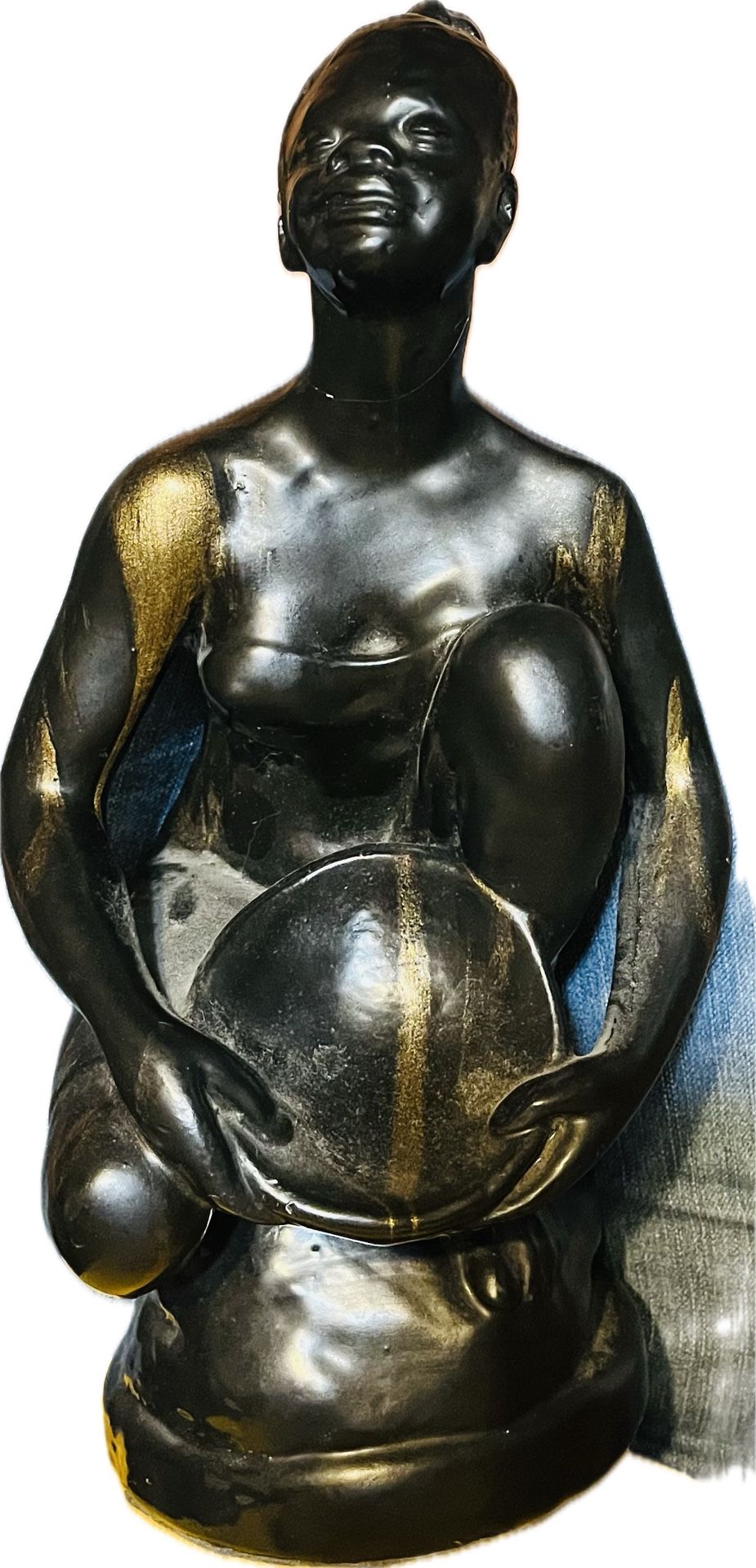 Bronze sculpture titled "Humble Beginnings" by Irish ceramicist Annemarie Mullan