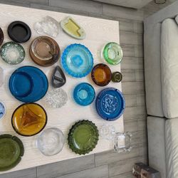 Vintage Glass Ashtrays & Trinket Dishes – Mid-Century Modern Collection